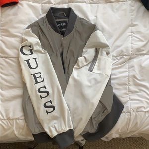 White and gray Guess stylish windbreaker
